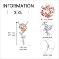 wholesale 925 Sterling Silver CZ Flower with Leaves and Musical Notes Pendant Necklace-0-4
