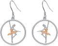 wholesale TOUPOP Ballerina Earrings 925 Sterling Silver Ballet Dancer Dangle Drop Earrings For Women Dancer Ballet Recital Ballet Jewelry Christmas Xmas Birthday Gifts For Her Women Mom Grandma -0-0