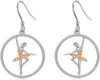 wholesale TOUPOP Ballerina Earrings 925 Sterling Silver Ballet Dancer Dangle Drop Earrings For Women Dancer Ballet Recital Ballet Jewelry Christmas Xmas Birthday Gifts For Her Women Mom Grandma -undefined