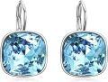 wholesale Sterling Silver Austrian Crystal Hypoallergenic Leverback Earrings Women s Gift-0-60