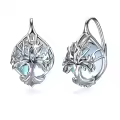 TOUPOP Sterling Silver Moonstone Infinity Dangle Earrings-0-0