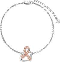 wholesale TOUPOP Breast Cancer Bracelet 925 Sterling Silver Breast Cancer Jewelry Breast Cancer Gifts For Women -undefined