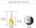 wholesale 925 Sterling Silver Yellow Gold Plated Teardrop Amber Butterfly Drop Earrings-0-4