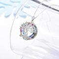 wholesale 925 Sterling Silver Rainbow Crystal Tree of Life Pendant Necklace-0-1