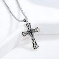 wholesale 925 Sterling Silver Black Onyx Celtic Cross Pendant Necklace for Men & Women - Christian Religious s-0-1
