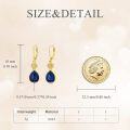 wholesale 925 Sterling Silver Teardrop Lapis Lazuli Leverback Earrings - Bohemian Bridal  for Her-0-4