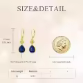 wholesale 925 Sterling Silver Teardrop Lapis Lazuli Leverback Earrings Wholesale - Bohemian Bridal  for Her-0-4