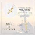 wholesale 14K Gold Simple Cross Pendant Necklace for Women Girls Mother Wife-0-4