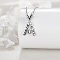 wholesale 925 Sterling Silver Baseball Bat & Ball Pendant Necklace for Women-0-3