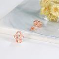 wholesale Rose Gold Bow Tie 925 Sterling Silver Hypoallergenic Stud Earrings for Women Girls 925 -0-3