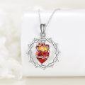 wholesale 925 Sterling Silver Sacred Heart with Crown of Thorns and Crucifix Pendant Necklace Gift for Women-0-1