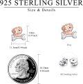 wholesale 925 Sterling Silver Bone Shaped Puppy Stud Earrings-0-2