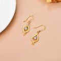 wholesale 14K Gold Moissanite Teardrop Dangle Earrings for Women Birthdays-0-8