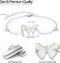 wholesale 925 Sterling Silver & Opal Butterfly Bracelet – Adjustable, Hypoallergenic, Elegant Gift for Women-0-5