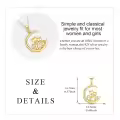 wholesale 14K Gold Moon & Cats Heart Pendant Necklace for Women Mothers Day Gifts-0-4