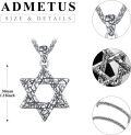 wholesale 925 Sterling Silver Star of David Necklace with Chain - Jewish Pendant Gift for Men-0-1