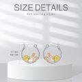 wholesale 925 Sterling Silver Snail Mushroom Hoop Earrings Gold Plated Rosegold Tone Minimalist Jewelry for Women Girls Gift 3cm Diameter-0-4