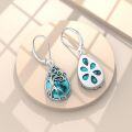 wholesale 925 Sterling Silver Howlite Turquoise Tree of Life Drop Earrings for Women-0-2