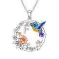 wholesale 925 Sterling Silver Engraved Alphabet Initial Letter Pendant Necklace-0-0