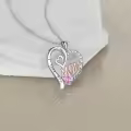 TOUPOP Sterling Silver Birthstone Pendant I Love You Forever Mom Jewelry-0-6