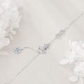 wholesale 925 Sterling Silver Infinity Anchor Bracelet Wholesale With Blue Crystal Pendant-0-3