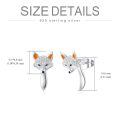 wholesale 925 Sterling Silver Rose Gold Plated Pink Abalone Shell Fox Stud Earrings-0-5