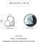wholesale 925 Sterling Silver Heart-Shaped Mother and Child Love You Mom Grandma Pendant Necklace-0-1