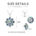 wholesale 925 Sterling Silver Lotus Flower Abalone Shell & Green Moss Agate Pendant Necklace-0-5