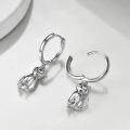 wholesale 925 Sterling Silver Cat Dangle Hoop Earrings Gift for Women Girls-0-4