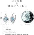 wholesale 925 Sterling Silver Celtic Knot Turquoise Drop Earrings for Women Irish Jewelry 3cm Long-0-3