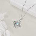 wholesale 925 Sterling Silver Moonstone Onyx Obsidian Witch's Knot Pendant Necklace-0-2