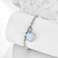 wholesale 925 Sterling Silver Heart Opal Cremation Keepsake Pendant Bracelet for Women Mom-0-2