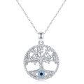 wholesale 925 Sterling Silver Blue Evil Eye Tree Of Life Pendant-0-0