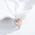 wholesale 925 Sterling Silver Mermaid Scales Heart Pendant Necklace for Women - Valentine's Day Gifts-0-2