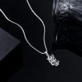 wholesale 925 Sterling Silver Protection Pendant with Demon Mask and Snake Charm on 3mm Box Chain - For Men & Women-0-2