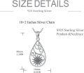 wholesale Sterling Silver Filigree Sunflower Hummingbird Bee Teardrop Necklace-0-3