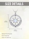 wholesale Sterling Silver Compass Necklace I d Be Lost Without You Love Gift for Wife Girlfriend Her Anniversary Birthday-0-15