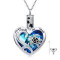 wholesale 925 Sterling Silver Heart Cremation Urn Pendant Necklace-0-0