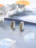 wholesale 925 Sterling Silver Chain Design Huggie Hoops - Vintage Style  for Him & Her-0-4