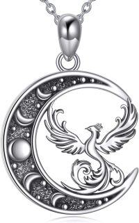 wholesale 925 Sterling Silver Phoenix Pendant Necklace Gemstone s for Women-Phoenix