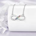 wholesale  & Gemstone Chakra Infinity Necklace - 7 Chakras Spiritual Balance - Adjustable Chain 18+2in - Gift Box-0-3