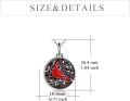wholesale 925 Sterling Silver Cardinal Bird Round Keepsake Pendant Urn Necklace for Ashes Memorial Jewelry-0-3