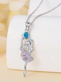 wholesale Dance Necklace For Women Sterling Silver Ballerina Necklace Ballet Pendant Ballerina Jewelry Christmas Gifts For Women Mom Daughter Sister Friends -0-3