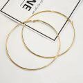 wholesale 925 Sterling Silver Hoop Earrings White Gold Plated Polished Round For Women-0-3