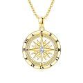 wholesale 925 Sterling Silver Vintage Skull Compass Pendant Necklace s for Women and Men-0-0