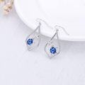 wholesale 925 Sterling Silver Blue Turtle Starfish Teardrop Dangle Earrings-0-1