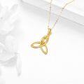 wholesale 14K Gold Celtic Knot Trinity Love Heart Pendant Necklaces for Women Irish s-0-3