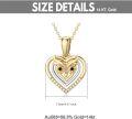 wholesale 14K Gold Crystal Owl in Heart Shape Pendant Necklace - Gifts for Her-0-3