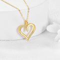 wholesale 14K Gold Diamond Accent Open Heart Necklace - Elegant Fine s for Her-0-2