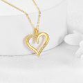 wholesale 14K Gold Diamond Accent Open Heart Necklace - Elegant Fine s for Her-0-2